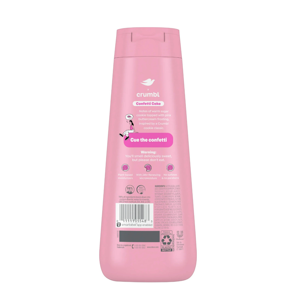 Dove Crumbl Moisturizing Liquid Body Wash Confetti Cake, 20 oz - Picture 3 of 6